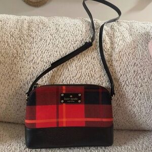 Kate Spade Vibrant Red and Black Crossbody Bag